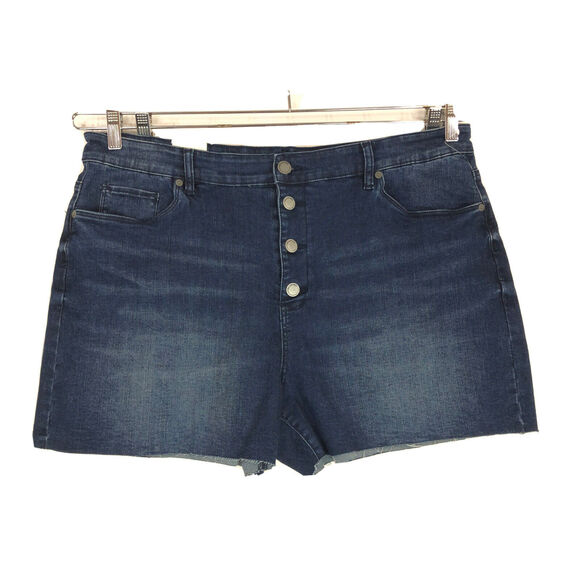 Blank NYC shorts blue denim Lenox High rise - Picture 1 of 3